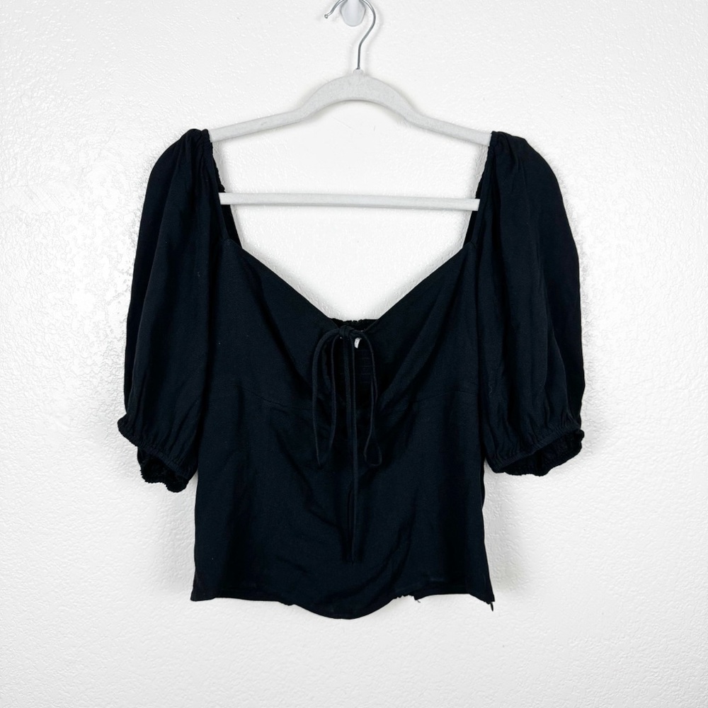 Reformation Black Blouse